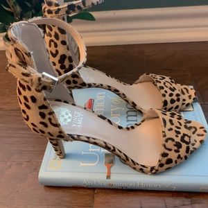 Vince Camuto Leopard Stiletto Sandals